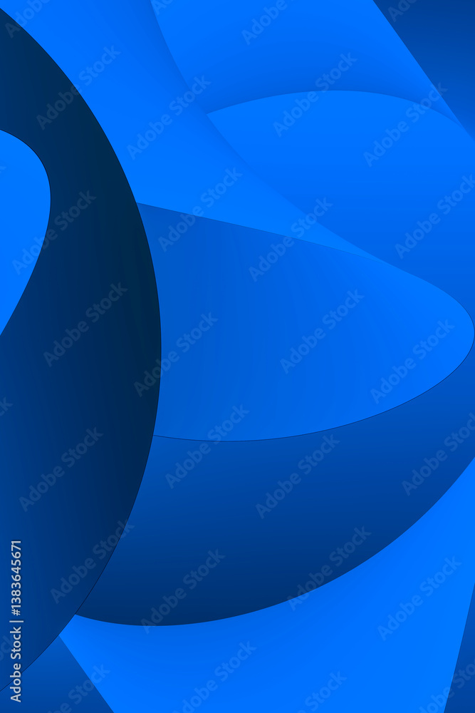 Blue abstract background with flowing shapes. Modern, dynamic design for various themes