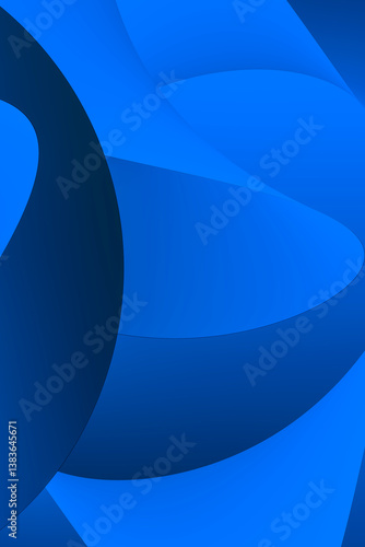Obraz na płótnie Blue abstract background with flowing shapes. Modern, dynamic design for various themes w salonie