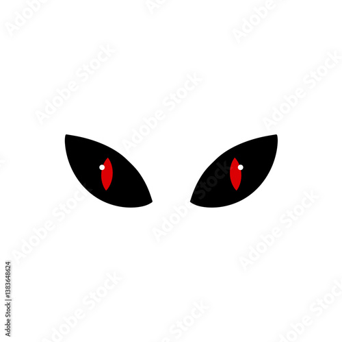 Scary Monster Animal Eyes. Evil eyes for Halloween. Vector illustration.