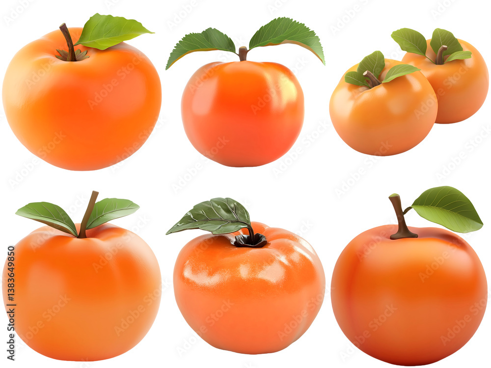 Fototapeta premium 3D cartoon persimmon