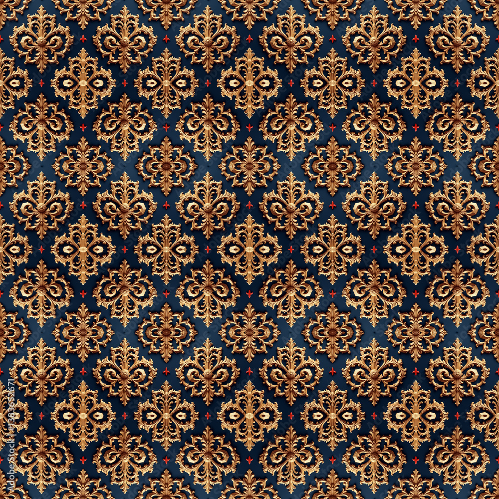 Baroque pattern for textile design Baroque pattern for textile design