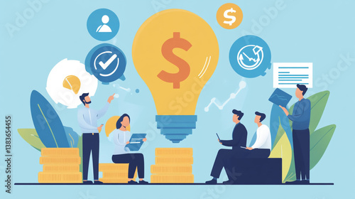 Wallpaper Mural A startup founder proudly presents a new product to investors. Torontodigital.ca