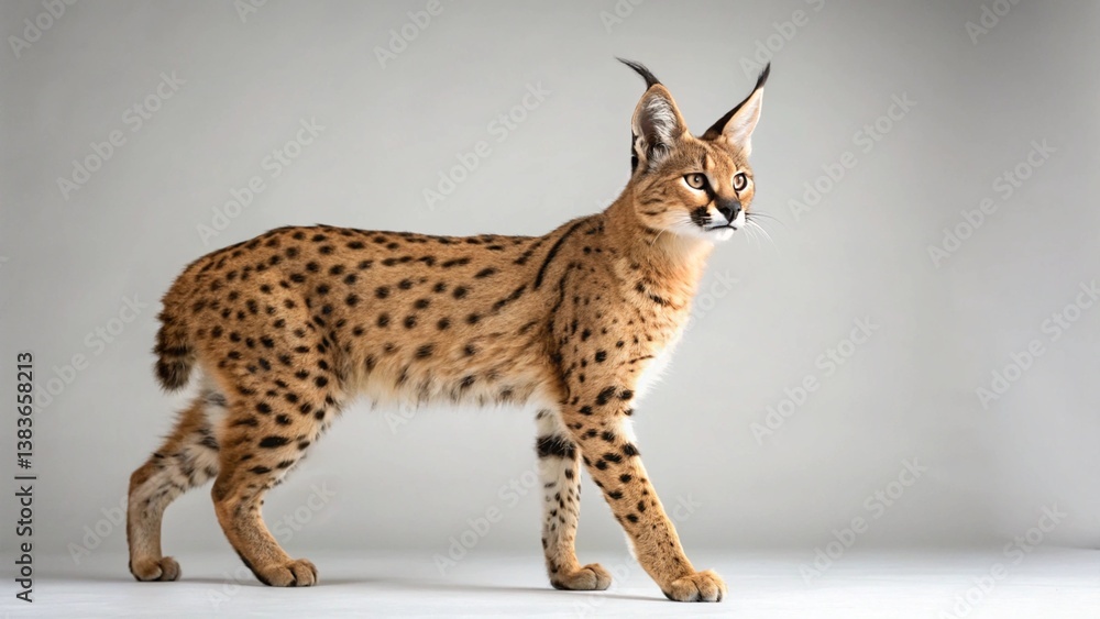 Obraz premium Caracal on studio background 