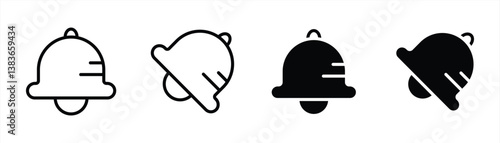 bell notification icon. bell ring icon vector illustration