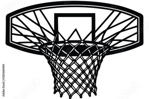 Basketball Hoop vector silhouette.