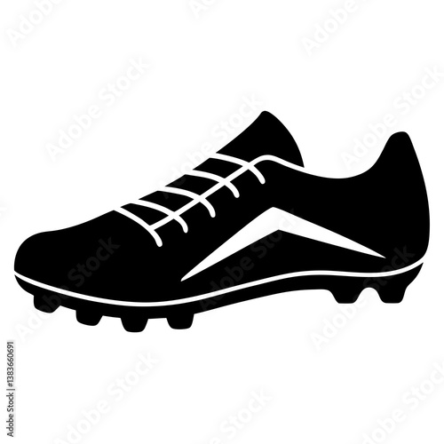 sports cleats silhouette vector illustrator 