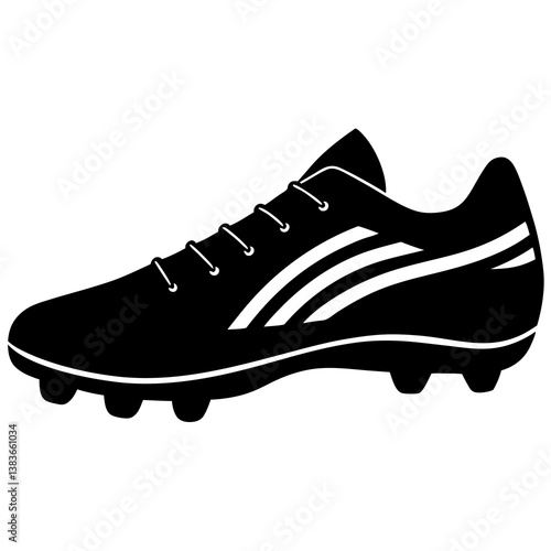 sports cleats silhouette vector illustrator 