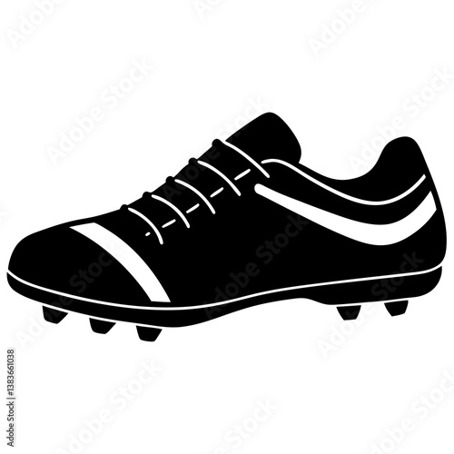 sports cleats silhouette vector illustrator 