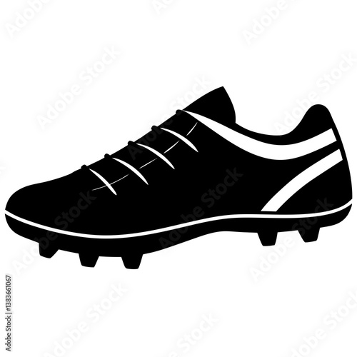 sports cleats silhouette vector illustrator 