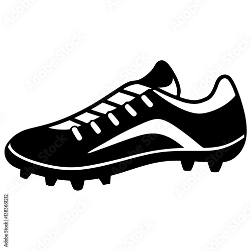 sports cleats silhouette vector illustrator 