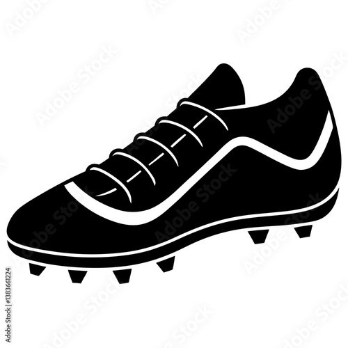 sports cleats silhouette vector illustrator 