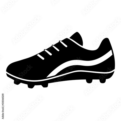sports cleats silhouette vector illustrator 