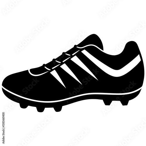 sports cleats silhouette vector illustrator 