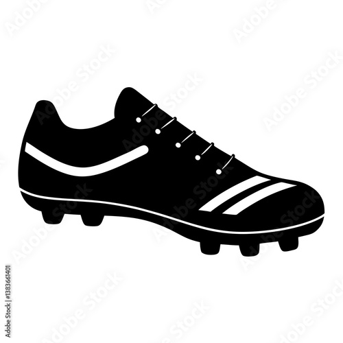 sports cleats silhouette vector illustrator 