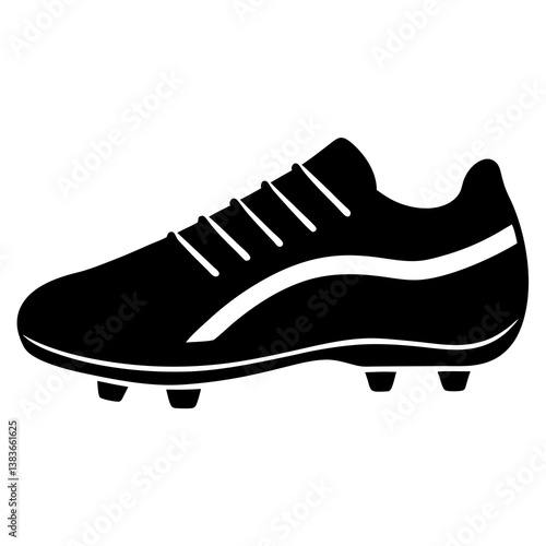 sports cleats silhouette vector illustrator 