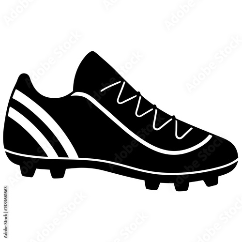 sports cleats silhouette vector illustrator 