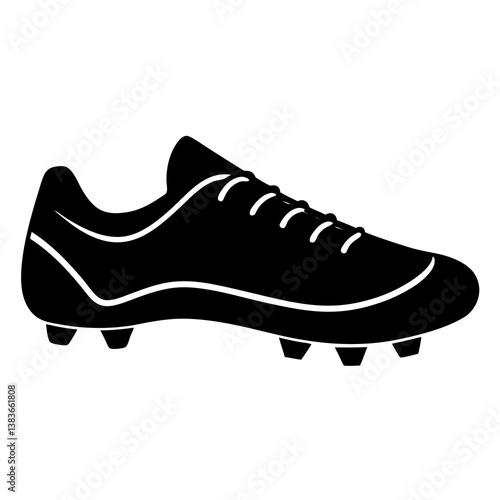 sports cleats silhouette vector illustrator 