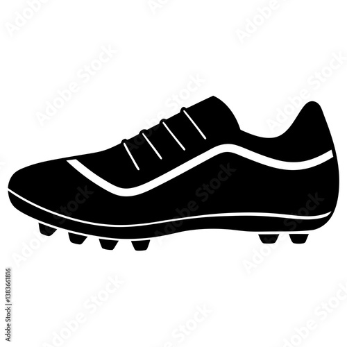 sports cleats silhouette vector illustrator 