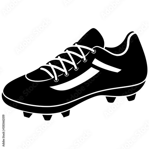 sports cleats silhouette vector illustrator 