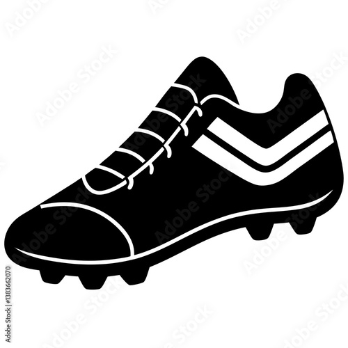 sports cleats silhouette vector illustrator 