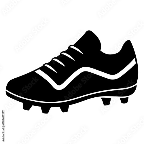 sports cleats silhouette vector illustrator 