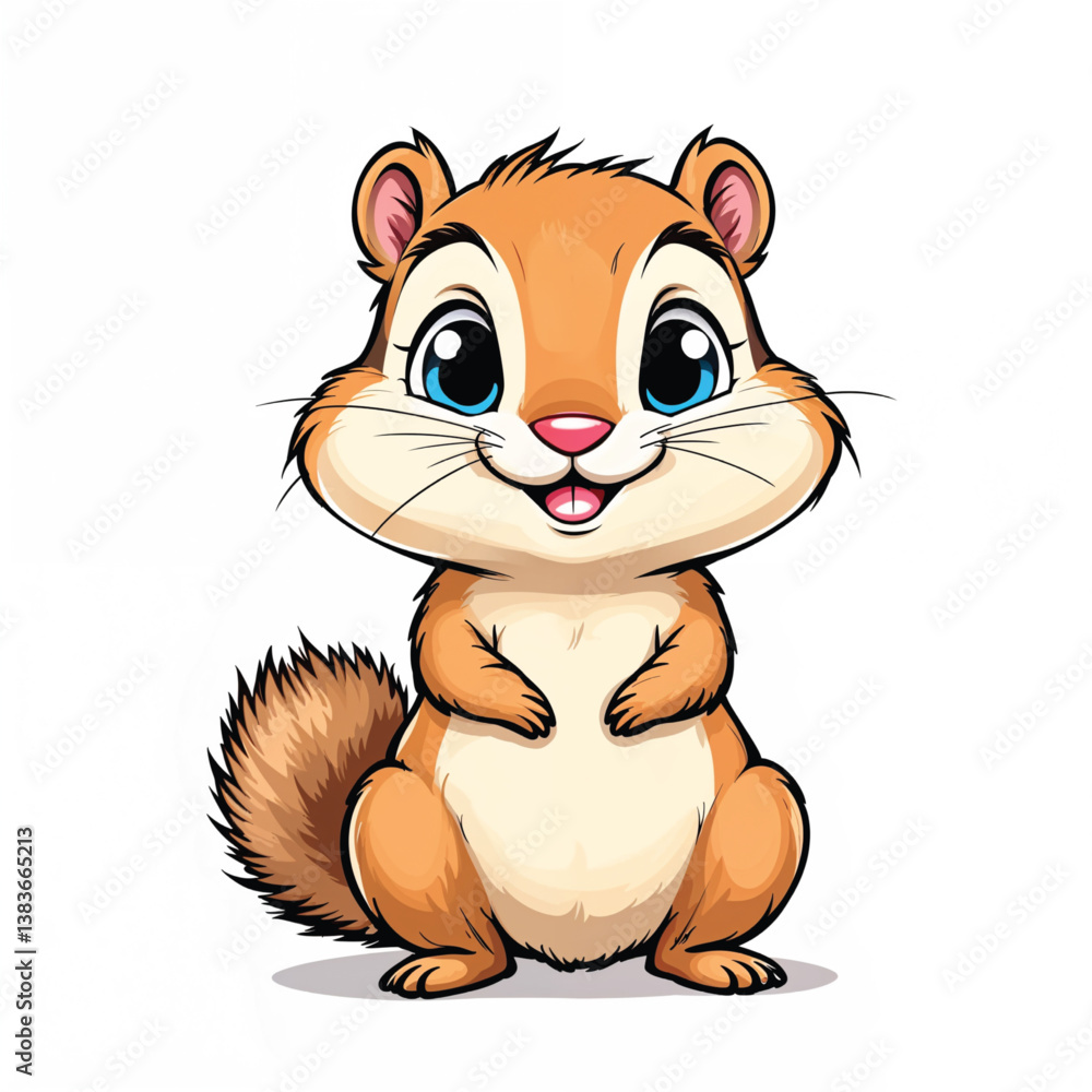 Adorable Cartoon Gopher Vector Illustration Adorable Cartoon Gopher Vector Illustration