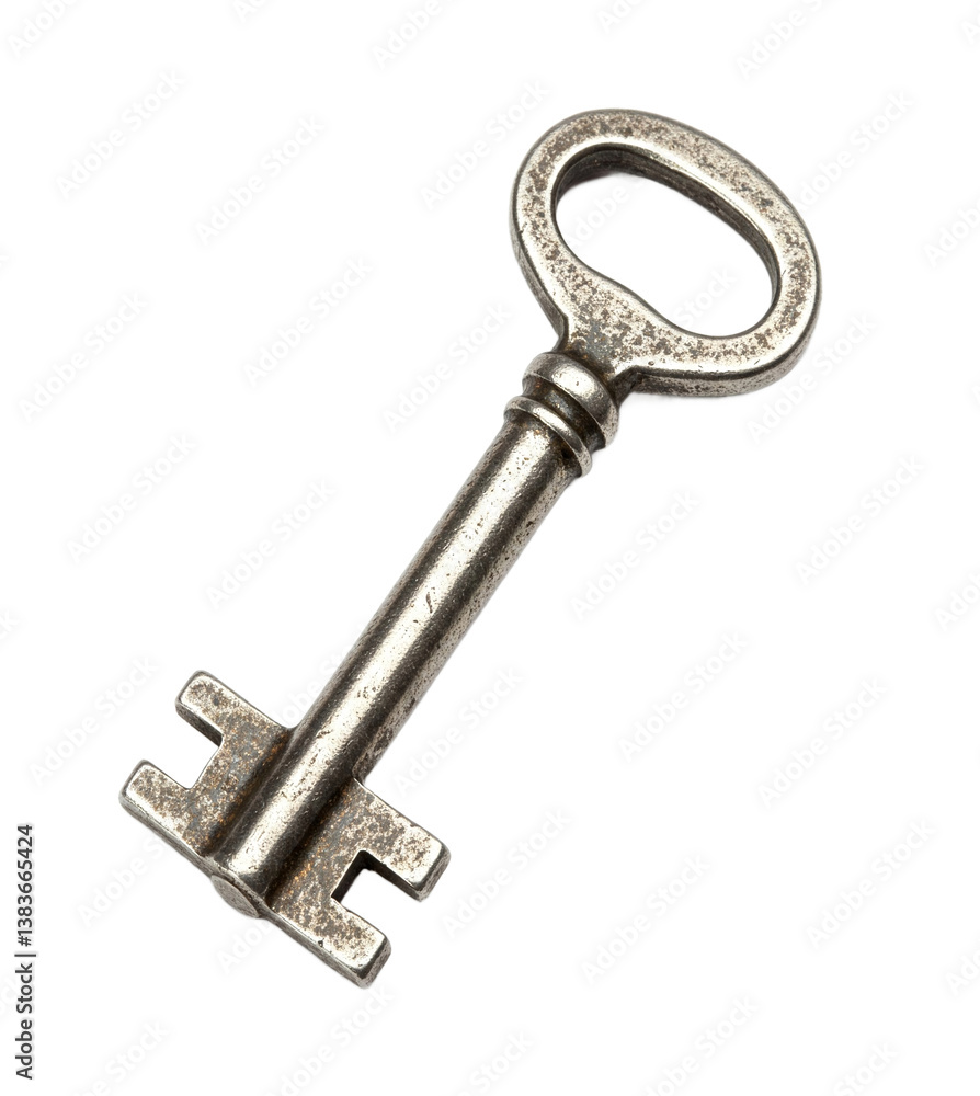 Close-up of antique metallic key, isolated on a transparent background, showing detail and texture, symbolizing access, security, or legacy, perfect for design projects png image Close-up of antique metallic key, isolated on a transparent background, showing detail and texture, symbolizing access, security, or legacy, perfect for design projects png image