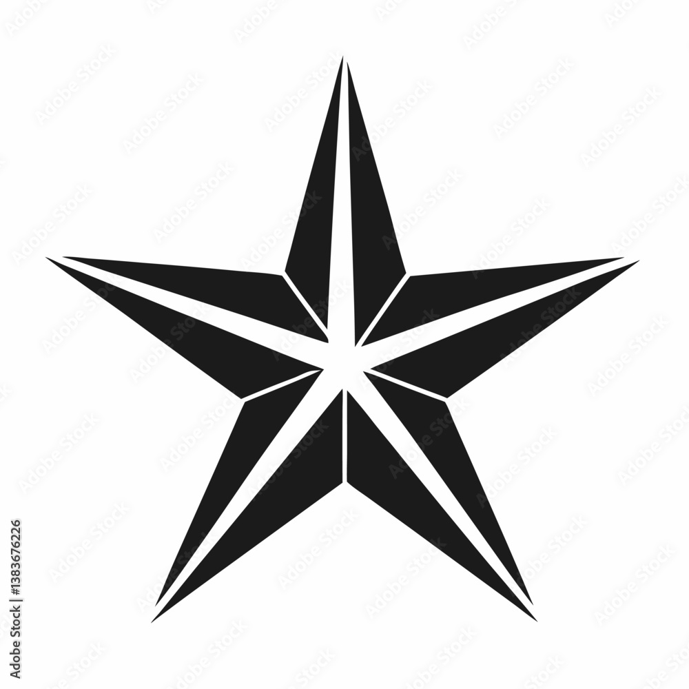 Obraz premium Star logo icon vector on white background.