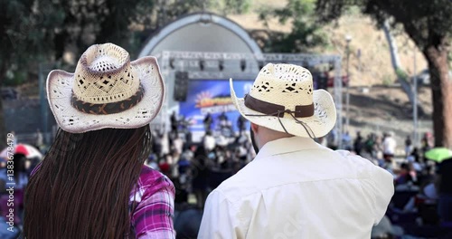 Country Music Festival Couple Toasting