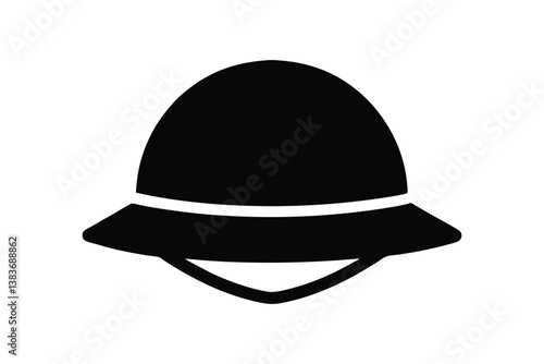 Silhouette art design of a legionnaire hat icon illustration.eps