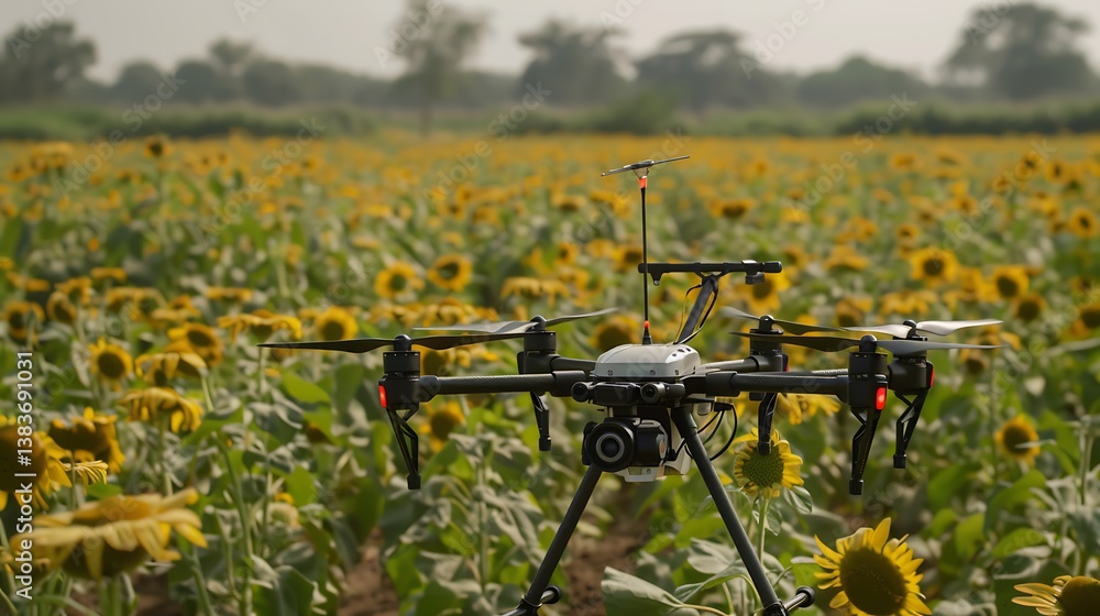 Autonomous drone pollinating crops in a field, increasing yield and efficiency Autonomous drone pollinating crops in a field, increasing yield and efficiency