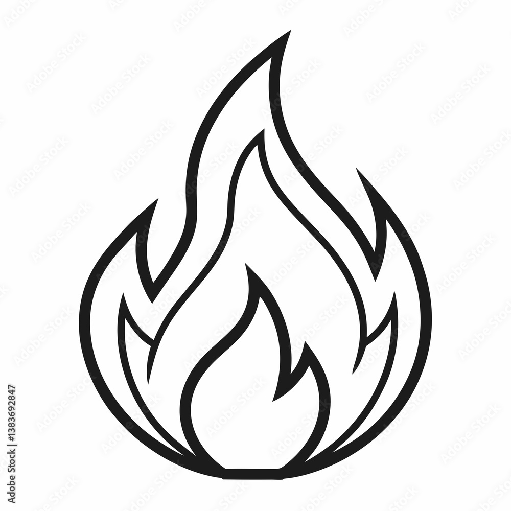 Fire Outline Coloring Book Page Line Art Drawing
Fire Outline Coloring Book Page Line Art Drawing