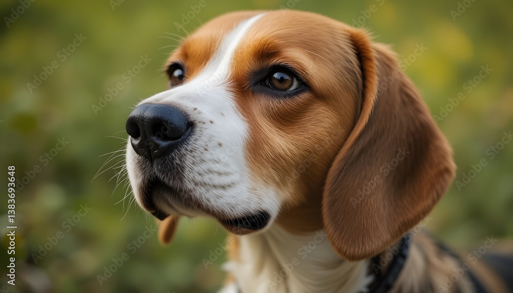 Close-Up of a Beagle Outdoors: Expressive Canine Charm in Nature Close-Up of a Beagle Outdoors: Expressive Canine Charm in Nature