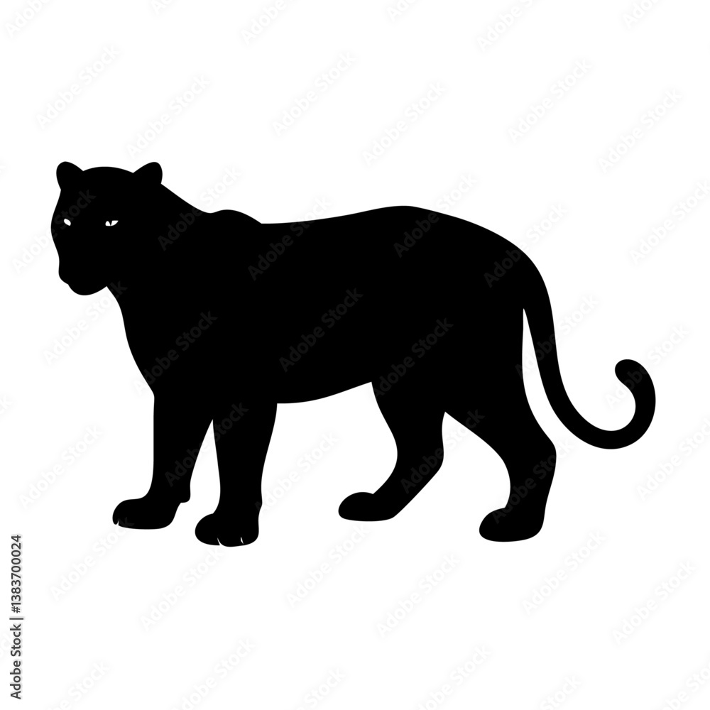 black-panther--sleek-fur--muscular-body--standing- black-panther--sleek-fur--muscular-body--standing-