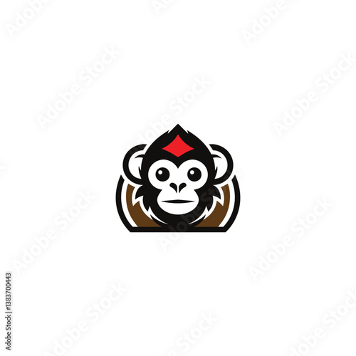 Monkey Poker Logo Cunning Primate Bluff Mascot