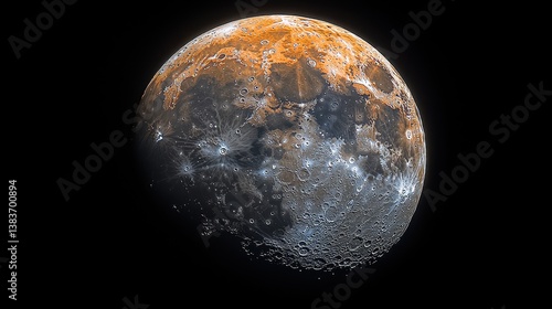 Moon's vibrant surface