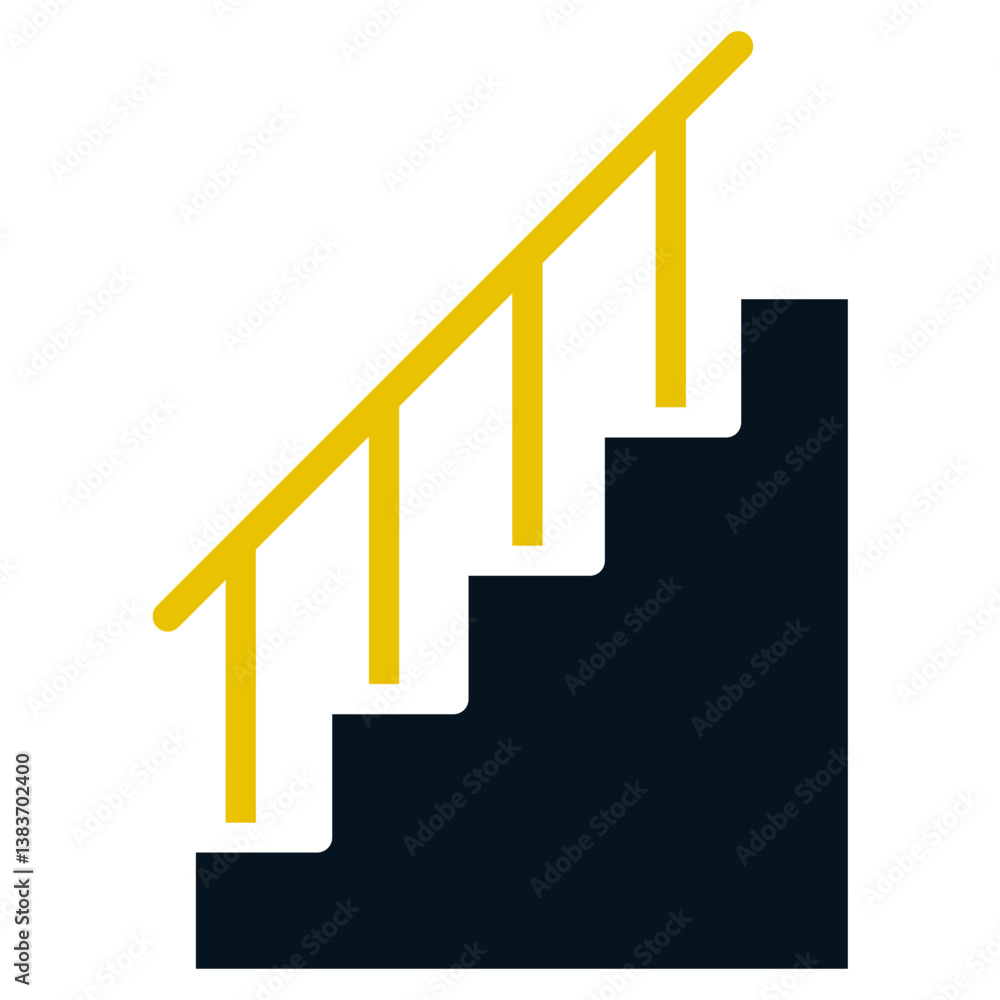 Stairs, Black and Yellow Design Stairs, Stairs Line Icon Stairs, Black and Yellow Design Stairs, Stairs Line Icon