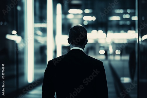 A well-dressed gentleman in a suit stands poised, reflecting confidence in a modern urban setting.