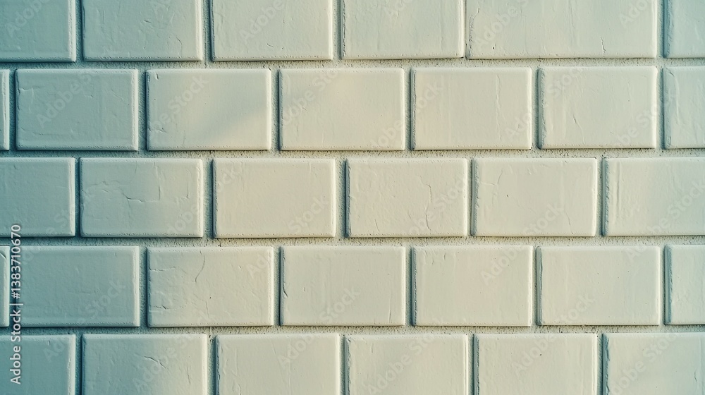 Naklejka premium Light gray textured brick wall