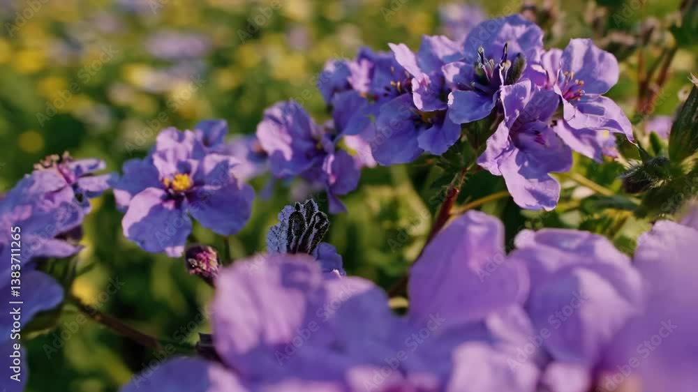 Spring meadow bloom vibrant wildflowers under blue sky day calm field Spring meadow bloom vibrant wildflowers under blue sky day calm field