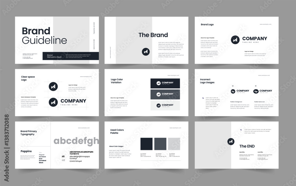 Brand guideline presentation template brand guide design Brand guideline presentation template brand guide design
