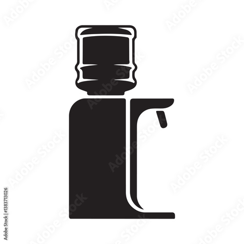 Water Cooler Silhouette Vector design