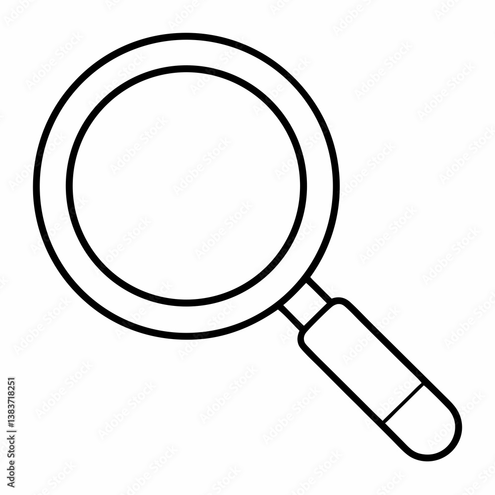 Magnifier Outline Coloring Book Page Line Art Drawing Magnifier Outline Coloring Book Page Line Art Drawing
