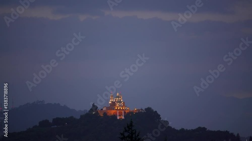 
Video of Santuario de la Virgen de los Remedios, Cholula, Popocatepetl and Iztaccíhuatl during daytime with sky and clouds