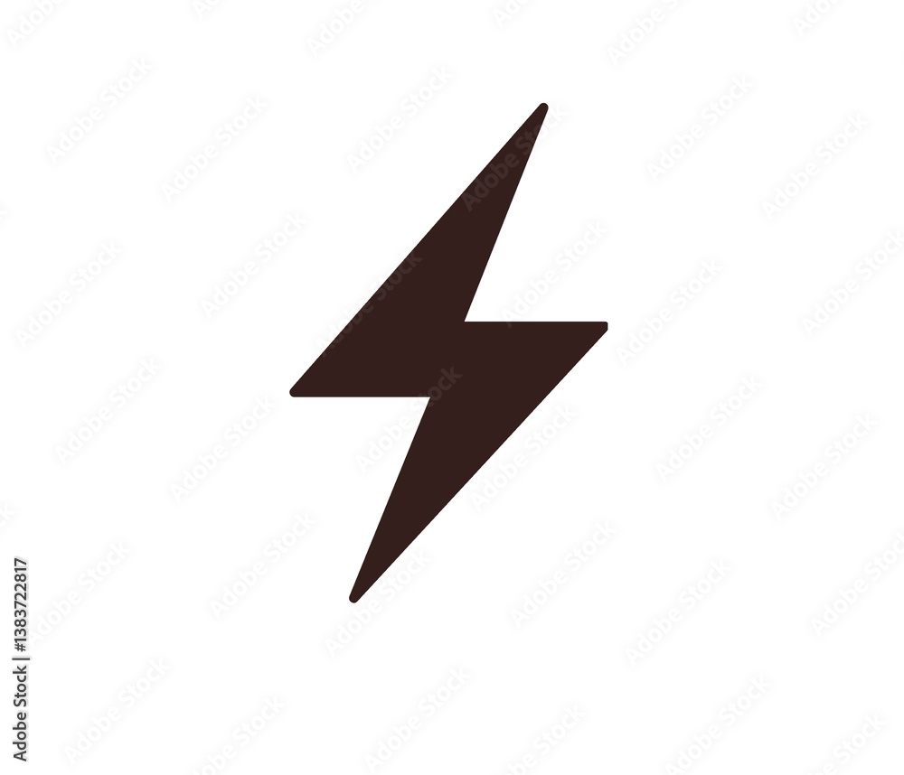 lightning icon on white background lightning icon on white background