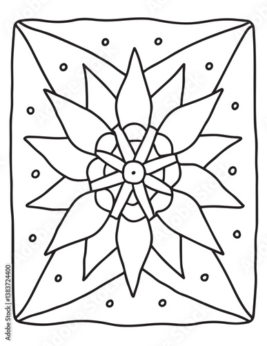 Simple mandala coloring pages, hand drawn vector illustration, bold & easy, coloring page, coloring book, line art, black and white, illustration, vector illustration, bold & easy coloring page