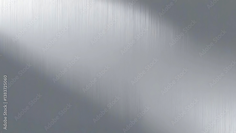 Fototapeta premium Brushed Metal Texture – Stainless Steel, Silver Metallic Surface, Polished Aluminum Plate with Light Reflection, Smooth Gray Backdrop for Wallpaper or Design