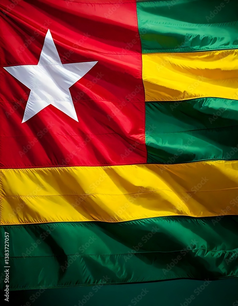 Obraz premium Togo National flag wavering
