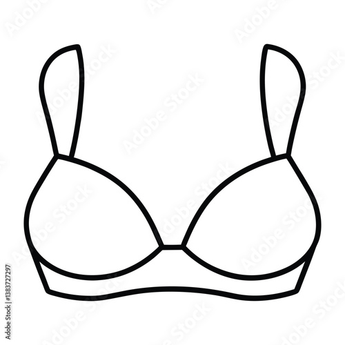 black bra isolated on white