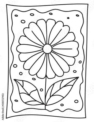 Simple mandala coloring pages, hand drawn vector illustration, bold & easy, coloring page, coloring book, line art, black and white, illustration, vector illustration, bold & easy coloring page